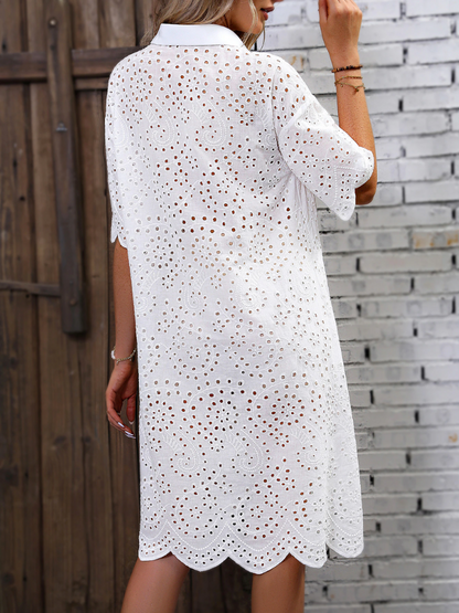 Elegant Eyelet Party Dress