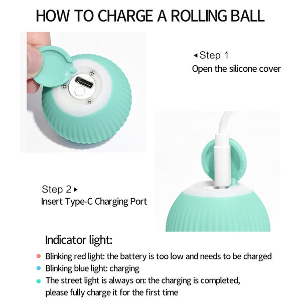 Electric Dog Toys Smart Dog Ball Toys For Dogs Funny Auto Rolling Ball  Self-moving Puppy Games Toys Pet Accessories